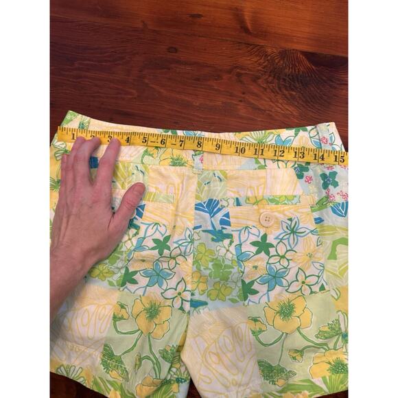 Lilly Pulitzer Patchwork Callahan Shorts Size 2 Alligator Frog Chino Cotton - Picture 6 of 9